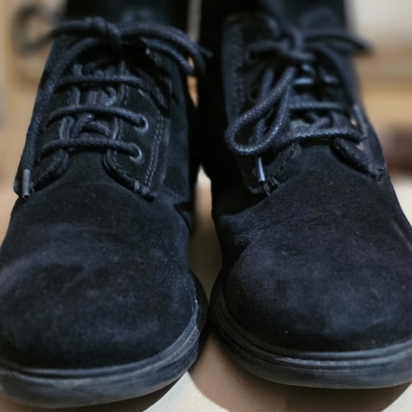 ZARA MENS BLACK SUEDE LEATHER BOOTS SIZE 9 - Picture 3 of 5